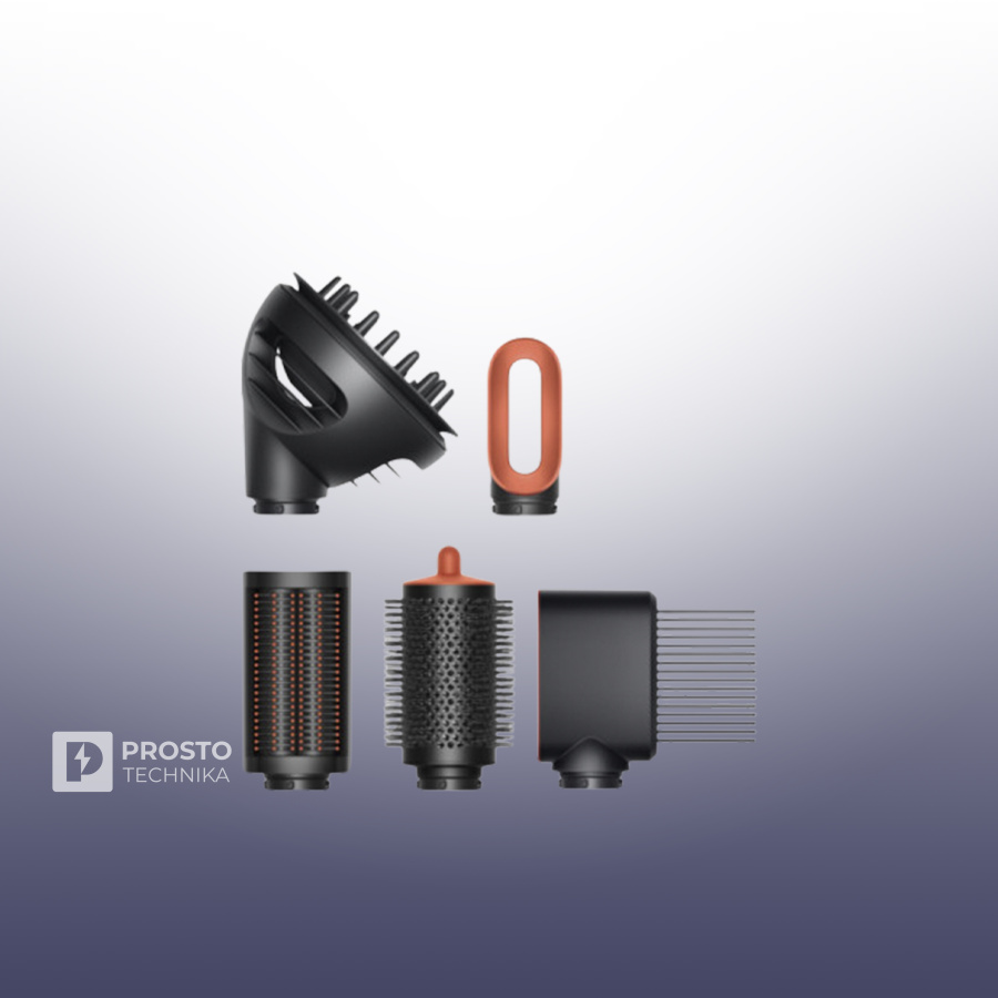 Стайлер Dyson Airwrap i.d. Long HS08 Straight+Wavy с диффузором (Vinca Blue/Topaz)